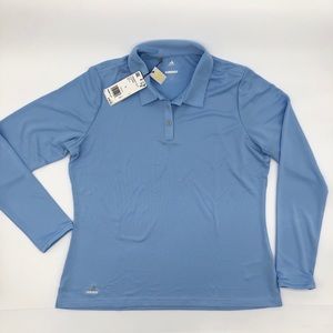 Adidas long sleeve golf polo blue women’s large